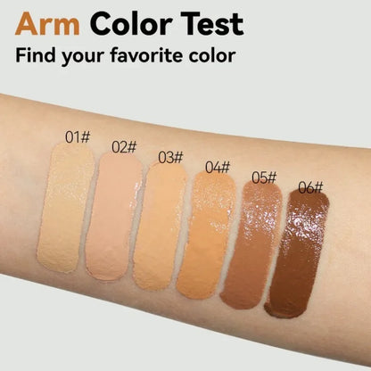 Blushimmer face foundation cream with oil-control, matte finish, waterproof concealer, and full coverage liquid makeup in a professional compact