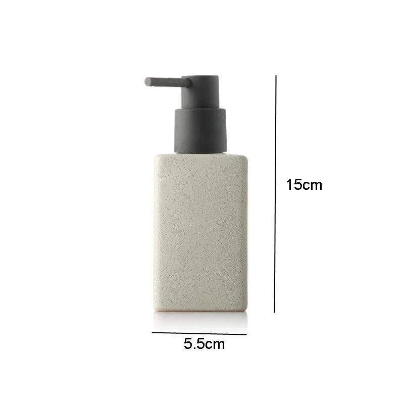 Ceramics Bathroom Supplies Hand Sanitizer Bottle Square Lotion Bottle Bathroom Accessories Press The Can Soap Liquid Container