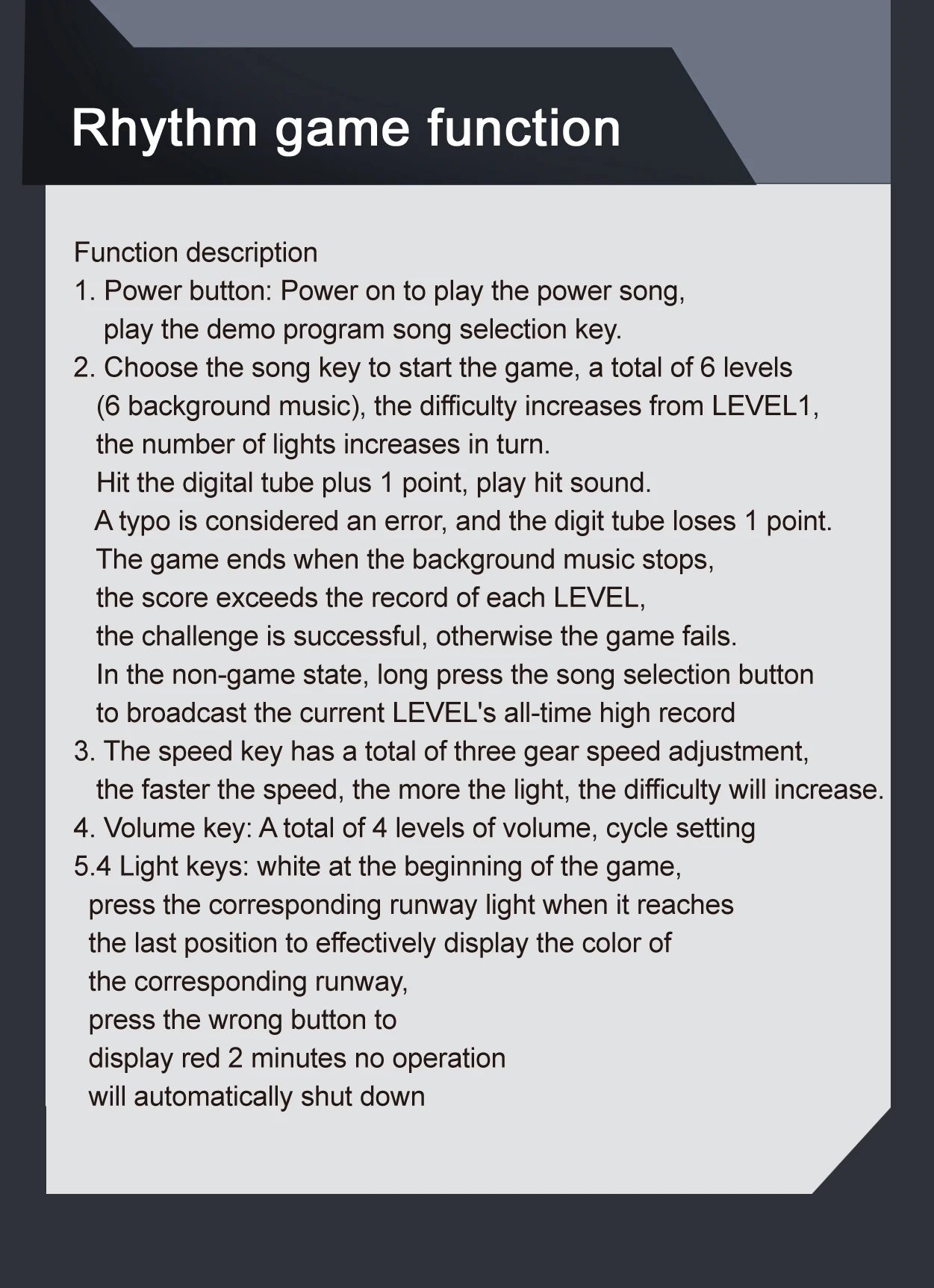 Entertainment stress-relief games that develop hand skills and brain training, music rhythm master board game