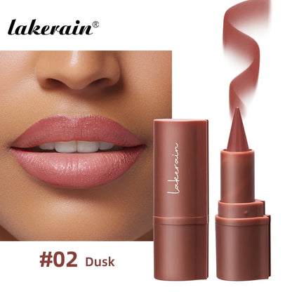 Blushimmer Lakerain matte black brown lip liner crayon with waterproof, non-sticky contouring velvet lipstick for lip makeup.