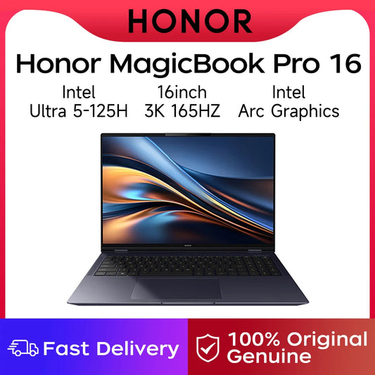 Honor Laptop MagicBook Pro 16 16-inch 2024 Intel Core Ultra5 16GB/24GB 1TB/2TB 165Hz 3K high-brush gaming screen laptop