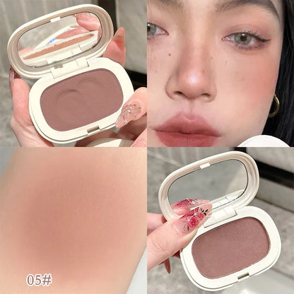 Blushimmer Phantom Bear single-color blush cream with mochi texture, powder-free, natural matte finish in a low-saturation shade.
