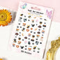 Cute cat and dog nail decals by Blushimmer featuring 3D animal cartoon designs and self-adhesive puppy and kitty nail art stickers.
