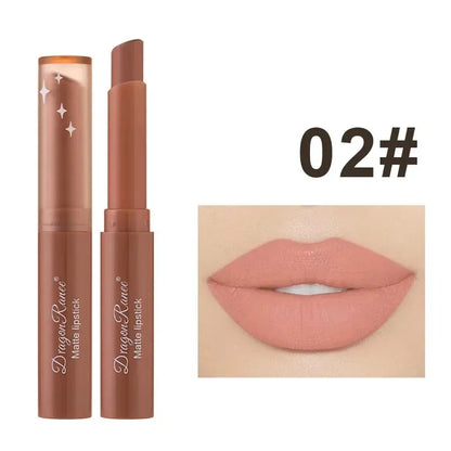 Blushimmer velvet matte lipstick pen featuring waterproof, fade-resistant, easy-to-apply color with a sleek rotating design.