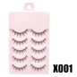 Blushimmer DINGSEN anime false eyelashes with clear band, 5 pairs of natural daily manga-style little devil lashes