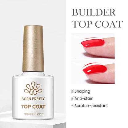 Blushimmer Born Pretty Jelly Nude Gel Nail Polish in light pink peach, 10ml, showing translucent gel color for DIY nail art.