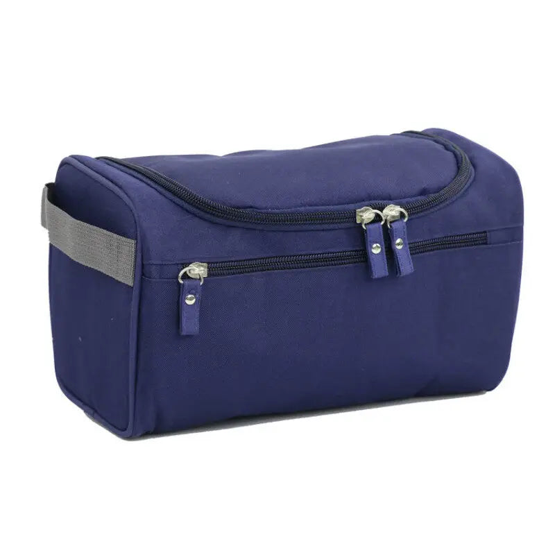 Blushimmer portable unisex makeup bag with waterproof design, hanging cosmetic organizer, toiletry pouch for women and men.