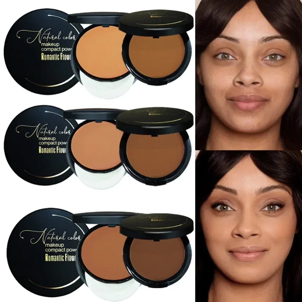 Blushimmer dark skin bronze powder and concealer palette with 6 colors for face highlighting, contouring, and oil control makeup.