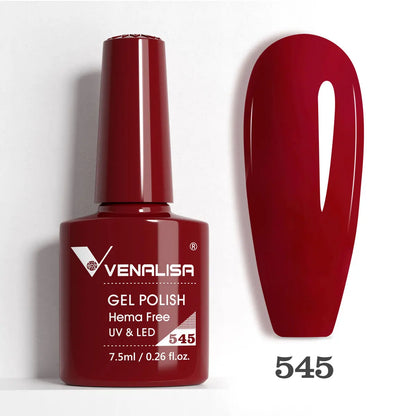 Venalisa Blushimmer glitter nail gel polish in pink nude, full coverage soak-off UV/LED French manicure, showcasing shimmering finish.