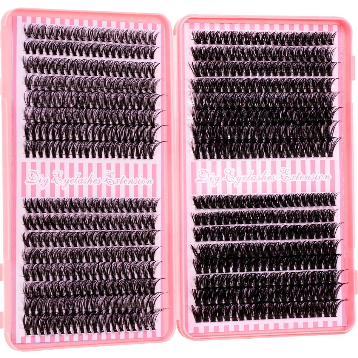 Eyelash Cluster DIY Eyelash Extension Kit with Tweezers Bond and Seal Reusable Single Eyelashes Festival Gift Eye Makeup