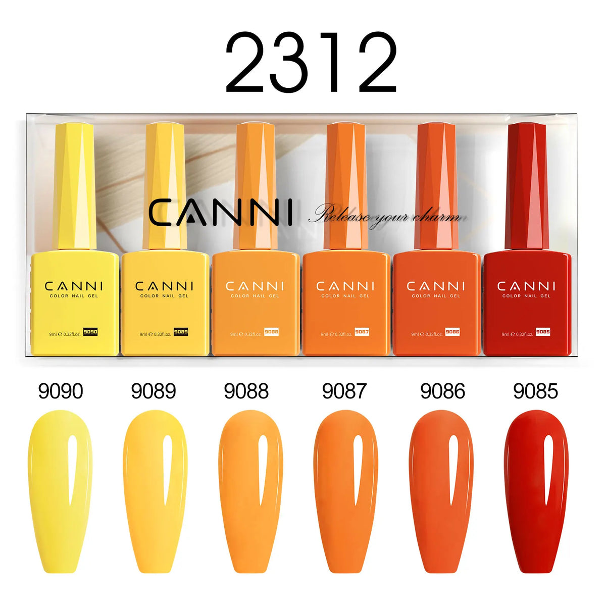 Blushimmer CANNI nail gel polish kit with 6 bottles of jade, nude, pink shades, HEMA free, perfect for French and natural nail designs