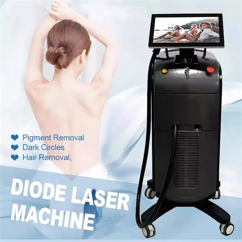 Professional Soprano Alexandrite 808nm Diode Titanium Ice Laser Body Hair Removal Machine, 4-in-1 Device