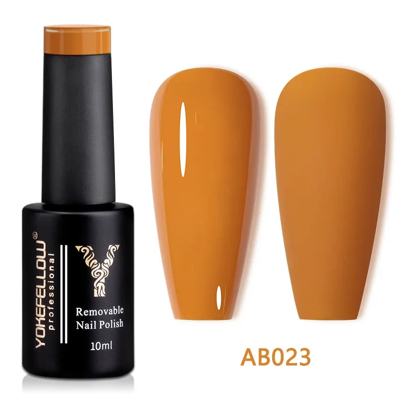 Blushimmer YOKEFELLOW 10ml translucent pink gel nail polish in a jar, showing the high-quality soak-off UV gel varnish.