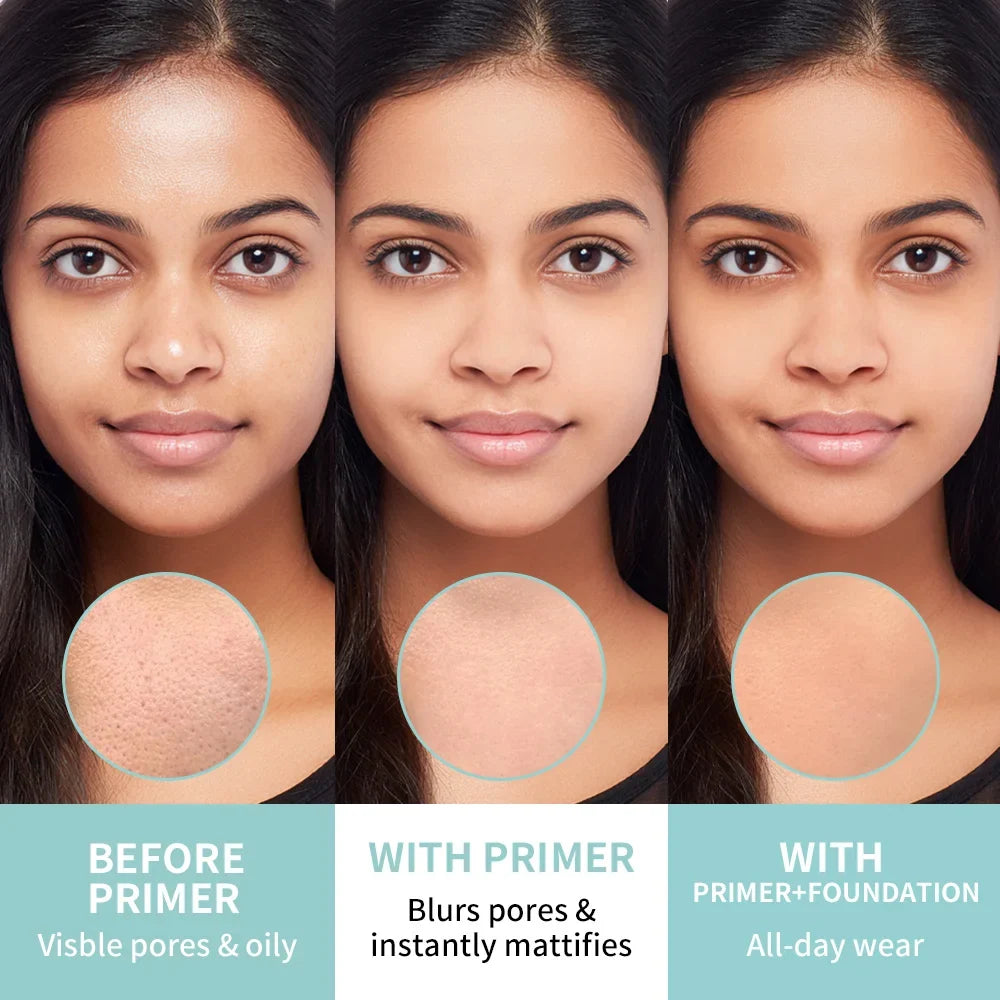 Blushimmer Lakerain Pore No More Primer water with matte finish, moisturizing, oil control, sweat-resistant base makeup in a sleek bottle