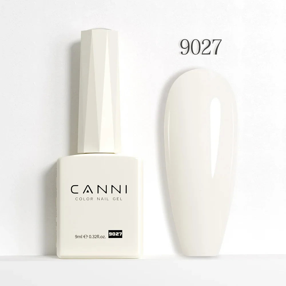 Blushimmer CANNI Hema Free Nail Gel Polish in vibrant red and nude jelly shades, with semi-permanent, long-wear top coat on a nail display