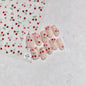 Cute Juicy Red Cherry Bowknot 5D nail art stickers with shiny crystal rhinestones, perfect for DIY manicure decoration.
