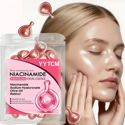 Blushimmer Niacinamide Facial Essence Capsules with retinol, olive oil, gardenia extract for brightening, moisturizing, and smoothing skin