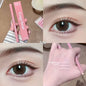 Blushimmer double-ended lying silkworm pencil with highlighter and eyeliner, nude shade, featuring a detail brush for eye makeup.