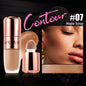 Blushimmer Liquid Highlighter Stick in Rose Glow with soft sponge tip, 3D contour effect, long-lasting face and body makeup application