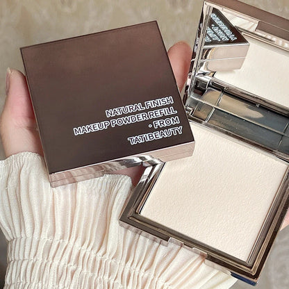 Blushimmer TATIBEAUTY small silver block powder compact with loose soft focus oil control setting powder and concealer for pore lightening
