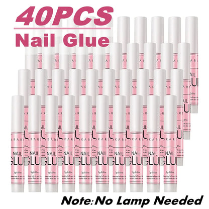 Nail Glue Remover for Press on Nails, 50ML Nail Glue Remover for UV Nail Glue, Non acetone Gentle Glue Off for False Nails Glue