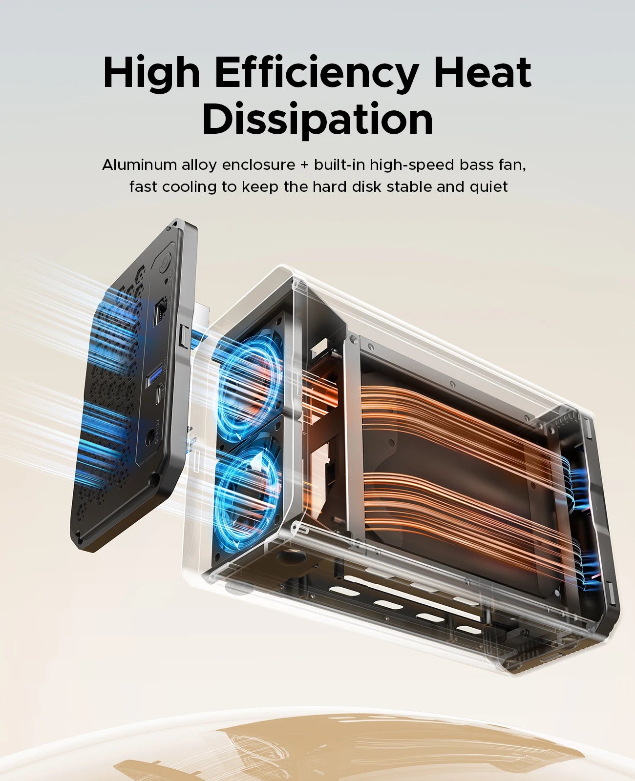 ORICO CyberData Home Storage NAS 2 bay Type-C NAS Multimedia Center Built-in WD RED HDD Hard Drive Data Encryption Remote Access