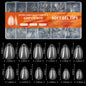 Blushimmer short almond soft gel nail tips in a pack of 100/600, full cover false nails for acrylic and press-on manicures.