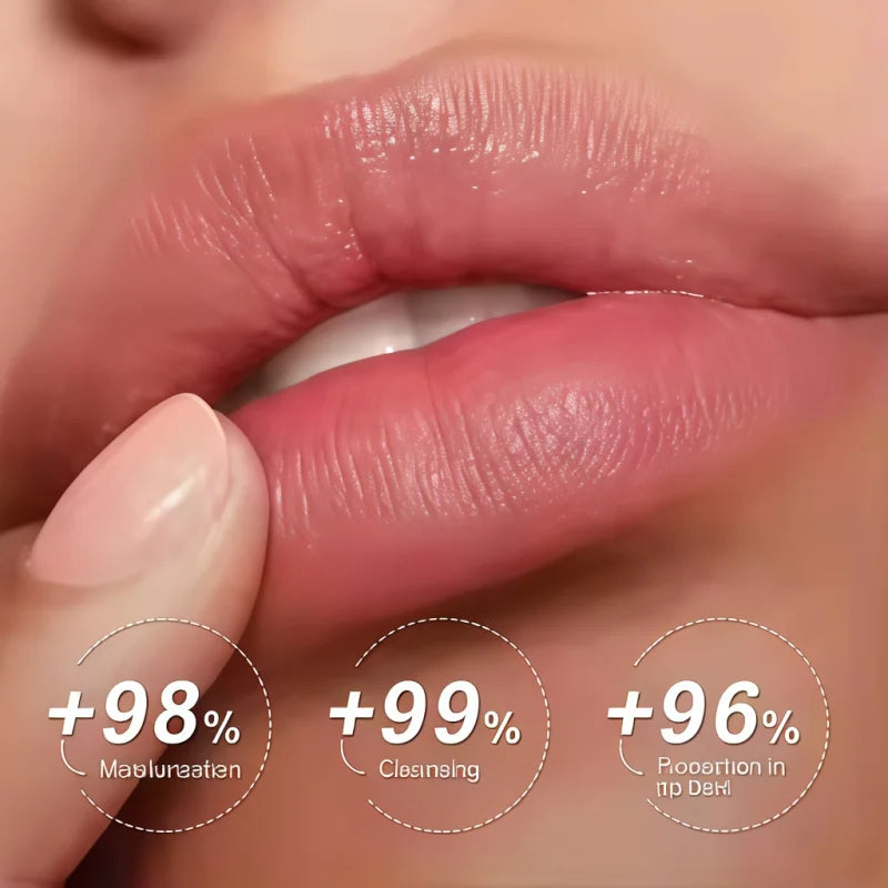 Blushimmer whitening lip balm with moisturizing, exfoliating formula for chapped, oily lips, promoting repair and healthy lip care.