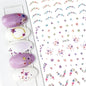 Elegant Butterfly Nail Manicure Stickers Blue Butterflies Leopard Retro Flowers Adhesive Decal Wedding Charm Manicure Tips