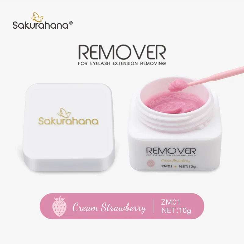 Blushimmer SAKURAHANA eyelash glue remover gel cream, professional Korean lash makeup remover with no stimulation.