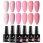 6pc Nail Gel Polish Set All-Season Ultra Pigmented Semi Permanent UV Painting Gel For Nails Salon DIY Manicure Varnish Design