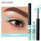 Colorful liquid waterproof eyeliner by Blushimmer with precise tip, vibrant color, quick-drying formula, perfect for holiday parties.