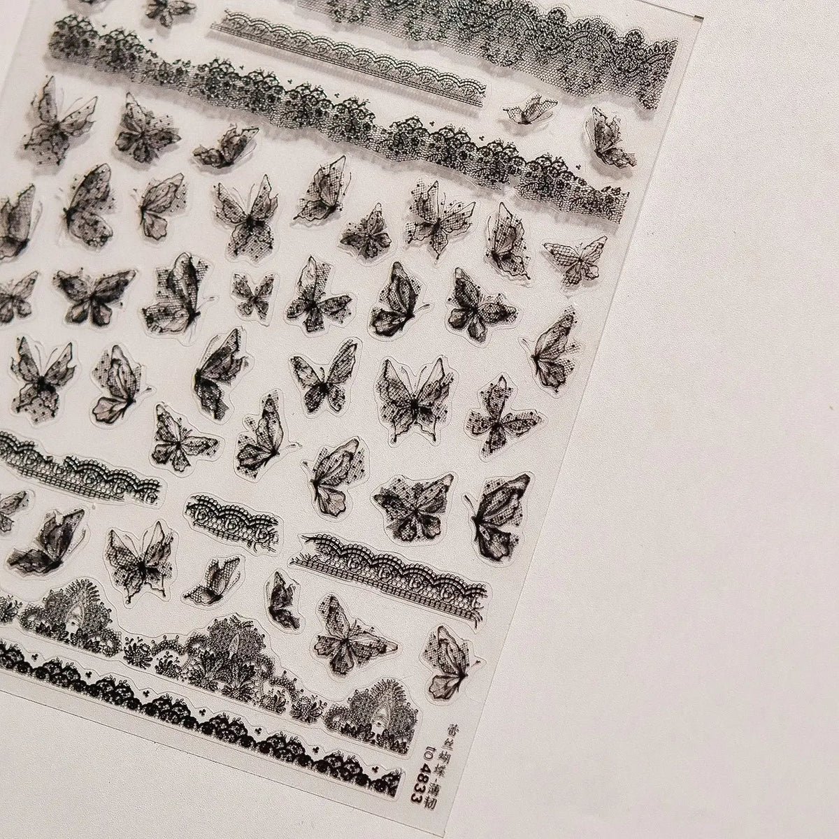 Blushimmer Jelly Butterfly 5D nail art sticker with rhinestones and shiny insect design for DIY manicure decoration