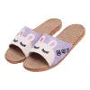 New Cartoon Children's Home Linen Slippers Indoor Non-slip Breathable Thick Bottom Couple Men and Women Sandals and Slippers