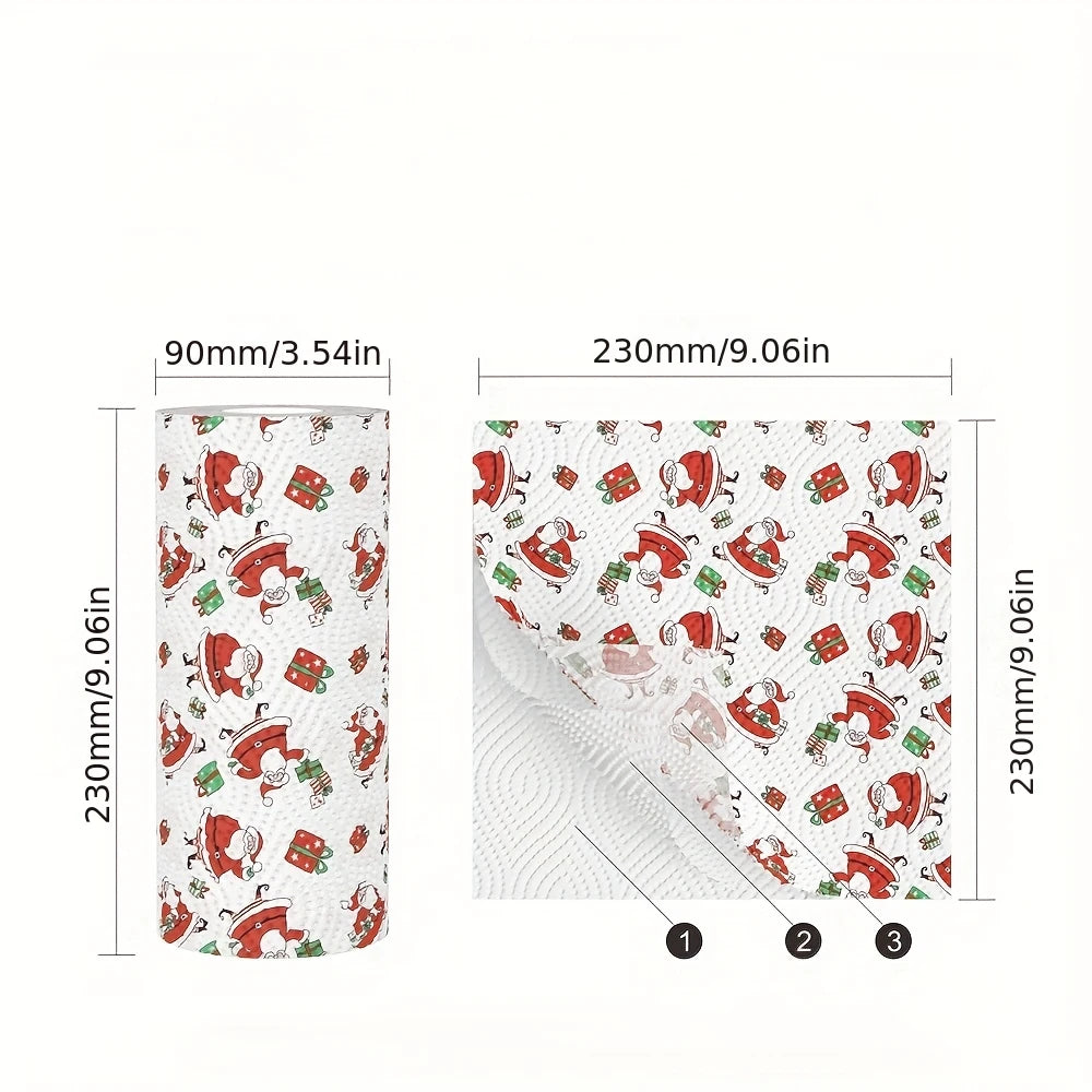 Thickened Disposable Kitchen Paper Towels- Multi-Fold Design for Wet & Dry Use, Ideal for Christmas, Halloween, Picnics, Parties