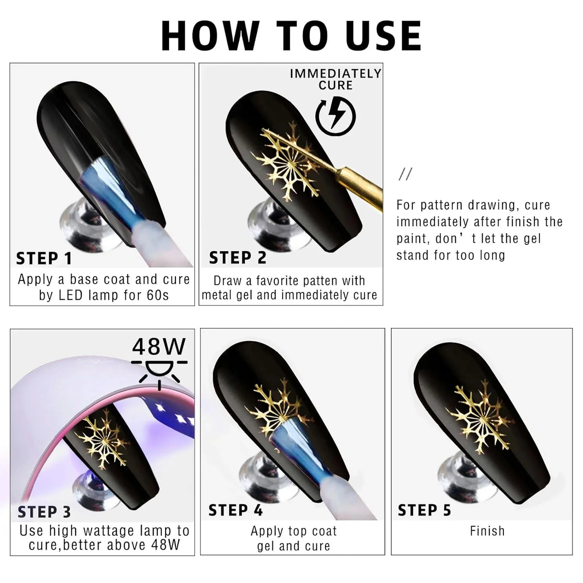 Silver and gold metallic 5D nail gel from Blushimmer, mirror chrome effect, 5/8/10/12ml soak-off UV/LED nail polish, ideal for nail art.