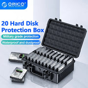 ORICO 5/10/15/20 Bay 3.5'' Hard Drive Aluminum HDD Protector Box with Locking Protection for 2.5 3.5 M.2 Hard Drive Storage Box