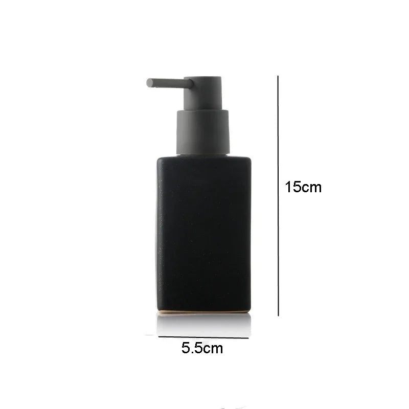 Ceramics Bathroom Supplies Hand Sanitizer Bottle Square Lotion Bottle Bathroom Accessories Press The Can Soap Liquid Container
