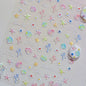 5D Deep Sea Fish Nail Art Stickers Shimmery Bubble Colorful Marine Life Nail Decals Summer Ocean Self Adhesive Manicure Decal