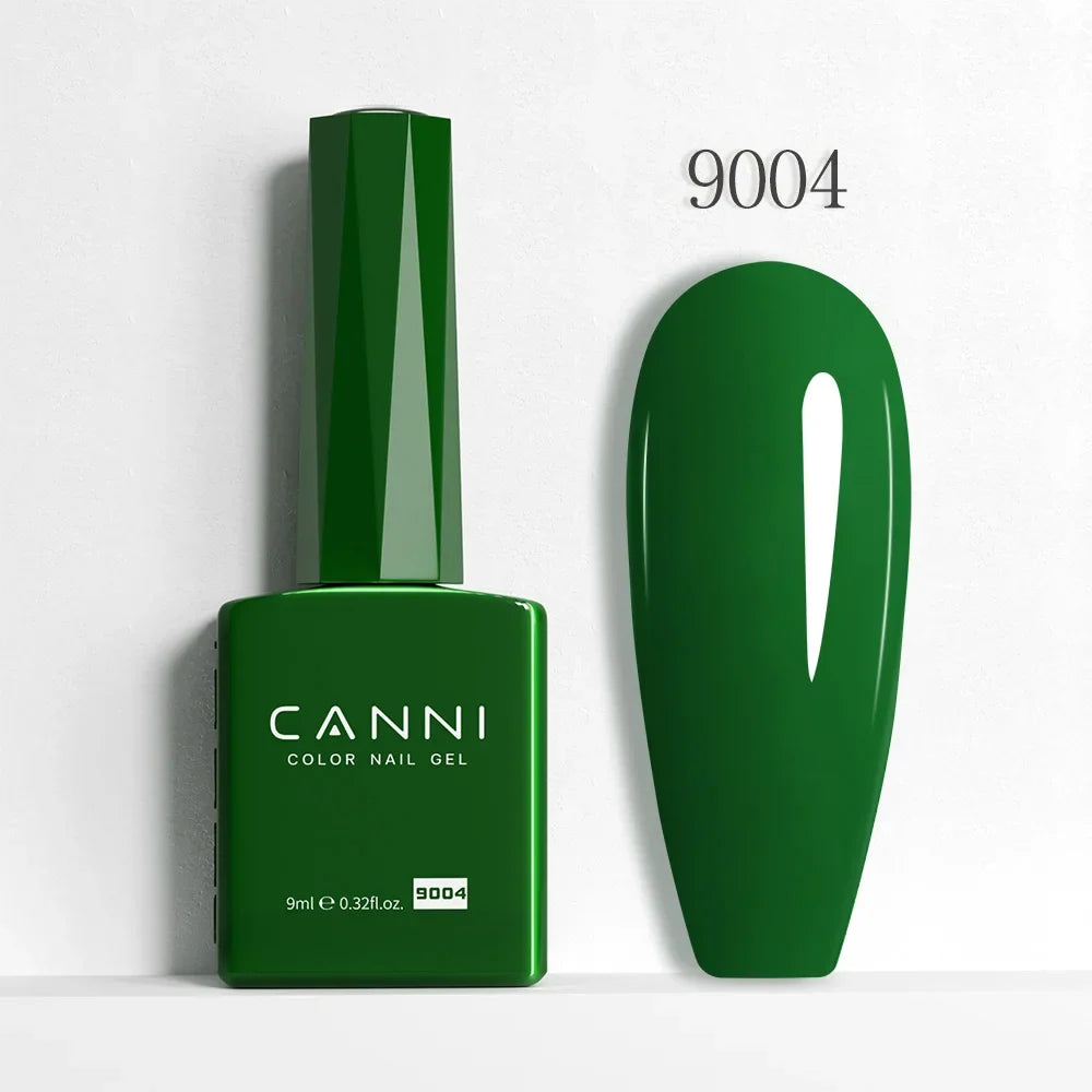 Blushimmer CANNI Hema Free Nail Gel Polish Fall Color Collection with semi-permanent diamond long wear top coat, featuring a red jelly nude shade.