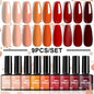Blushimmer LIMEGIRL 9-color gel nail polish set with macaron shades, semi-permanent UV LED gel kit for nail art and beginners.