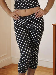 Floral Print High Waist Cropped Leggings with Ruffle Hem for Women Stretchy  Fit Capris Pants for Summer Style