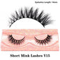 Blushimmer 3D Mink Fluffy Half False Eyelashes with clear band, natural soft lightweight short eye strip, reusable eyelash extension