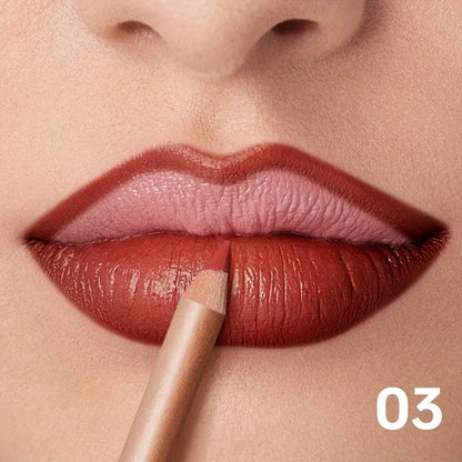 Blushimmer matte nude lip liner pencil with waterproof, smudge-proof, long-lasting formula and precise, smooth creamy texture.