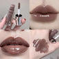 Black Rabbit Gothic silver metallic lip gloss by Blushimmer with translucent, non-sticky water gloss finish on lips.