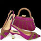 Elegant women's shoes and matching bag set with rhinestones from EdleessFashion, featuring luxurious design and sparkling details.