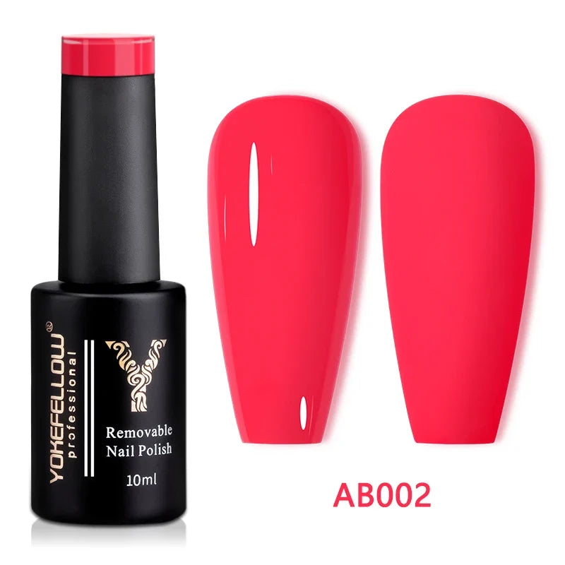 YOKEFELLOW 10ml jelly nude gel nail polish by Blushimmer, translucent pink UV gel varnish, long-lasting soak-off nail gel