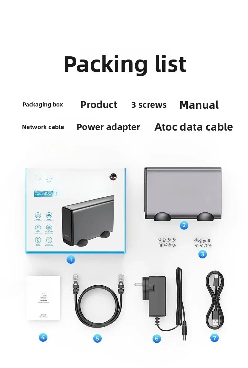 WIFI wireless NAS private cloud storage, office home multi-function hard disk box