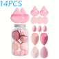 14PCS Makeup Sponge Set with Storage Jar Velvet Beauty Blenders Beauty Egg Powder Puffs Make Up Accessories Women Makeup Tools