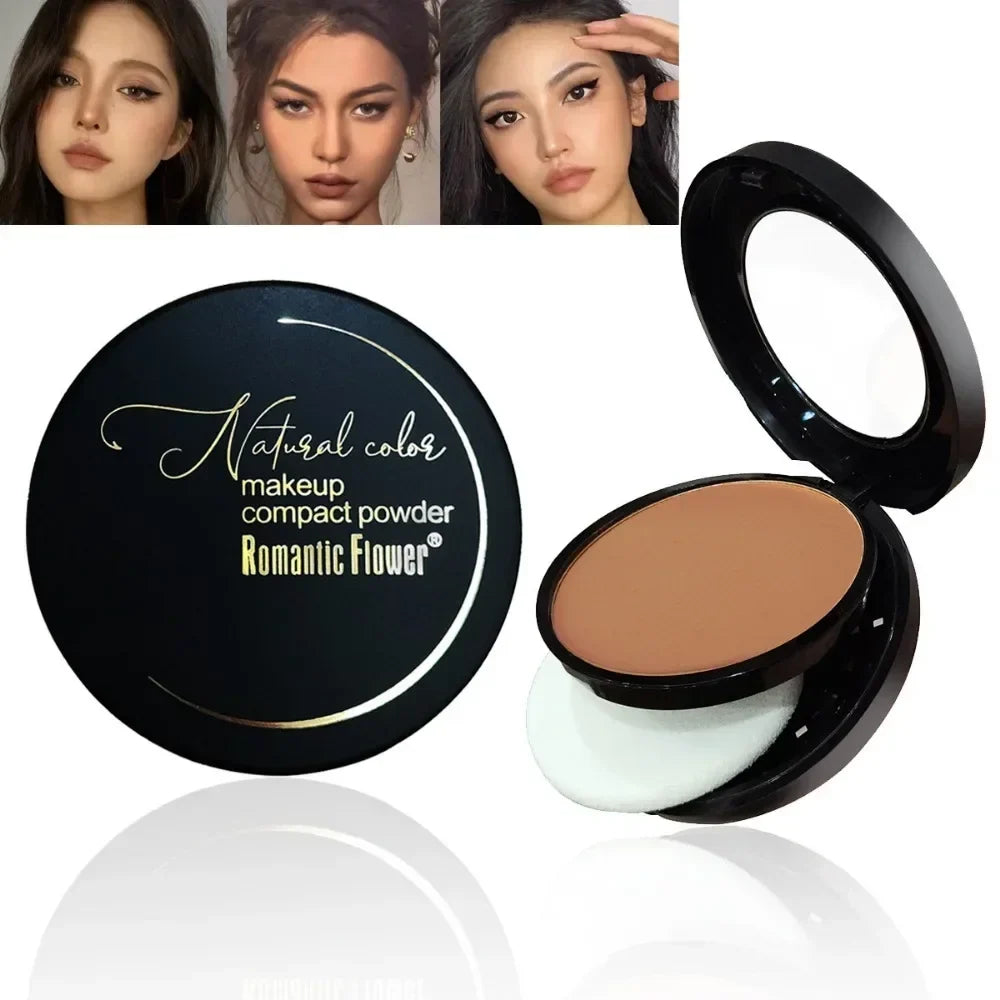 Blushimmer 6-color dark bronze powder foundation and concealer palette for dark skin, with 3D highlight and shadow makeup effects